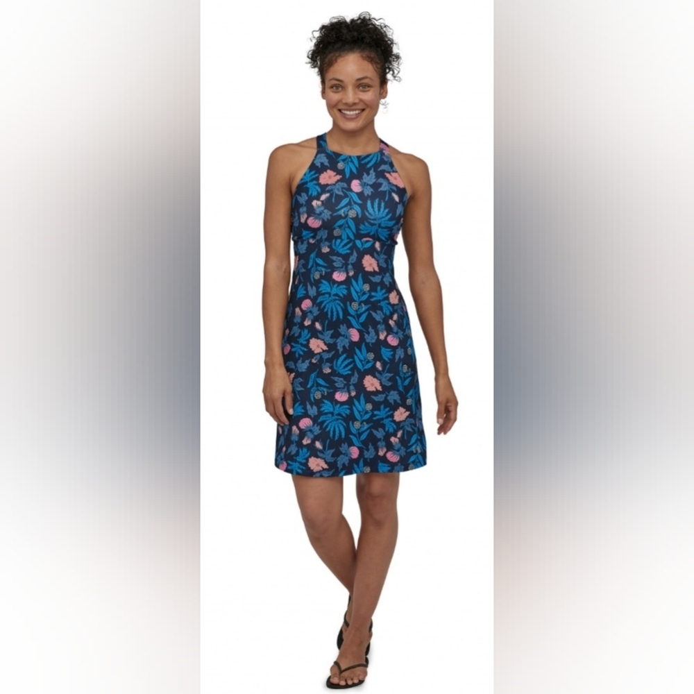 Patagonia Magnolia Spring Dress Size S Floral Outdoor Sundress Sleeveless